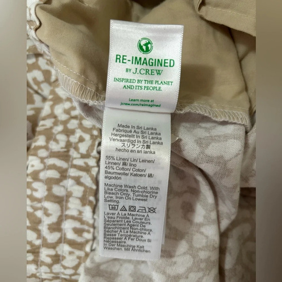 J. Crew Leopard Print Linen Blend Drawstring Pants 14 - Picture 11 of 11